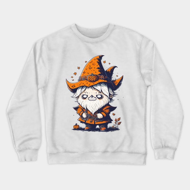 Halloween Gnome Crewneck Sweatshirt by Maria Murtaza